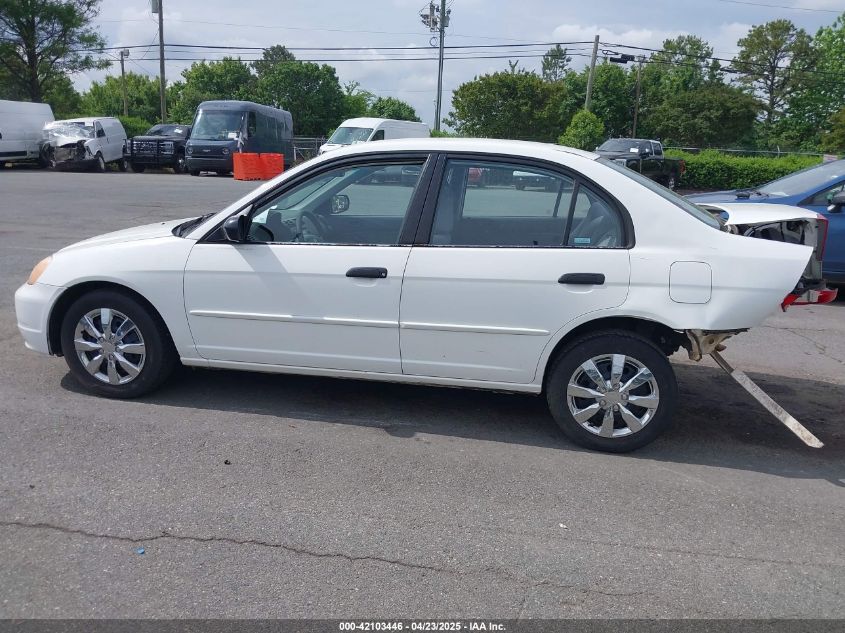 2001 Honda Civic Lx VIN: 1HGES16591L038059 Lot: 42103446
