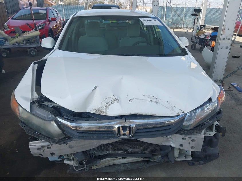 2012 HONDA CIVIC VIN: 19XFB2F52CE352205