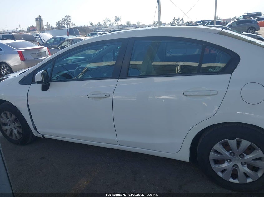 2012 HONDA CIVIC VIN: 19XFB2F52CE352205