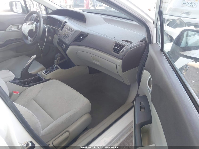 2012 HONDA CIVIC VIN: 19XFB2F52CE352205