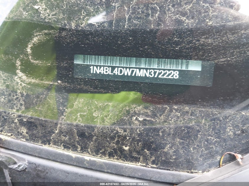 VIN 1N4BL4DW7MN372228 2021 NISSAN ALTIMA SV INTELLIGENT AWD