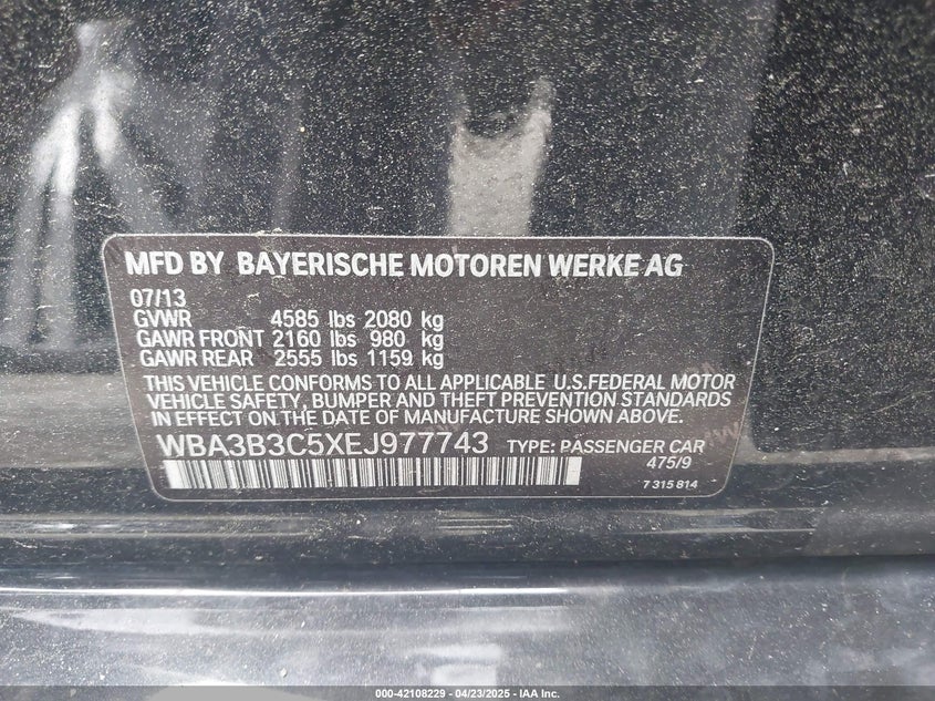 2014 BMW 328I XDRIVE - WBA3B3C5XEJ977743