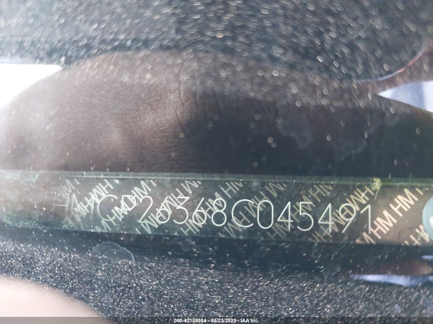 2008 Honda Accord 2.4 Lx VIN: 1HGCP25368A045491 Lot: 42108584