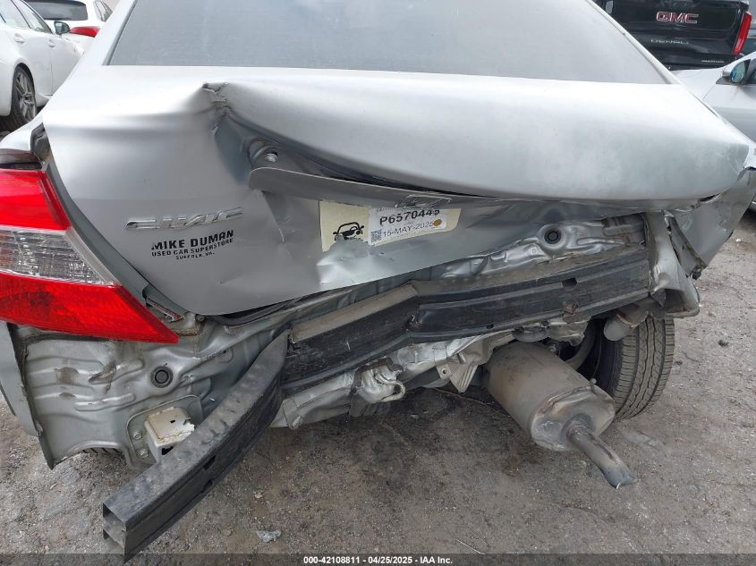 2012 Honda Civic Lx VIN: 2HGFB2F56CH560545 Lot: 42108811