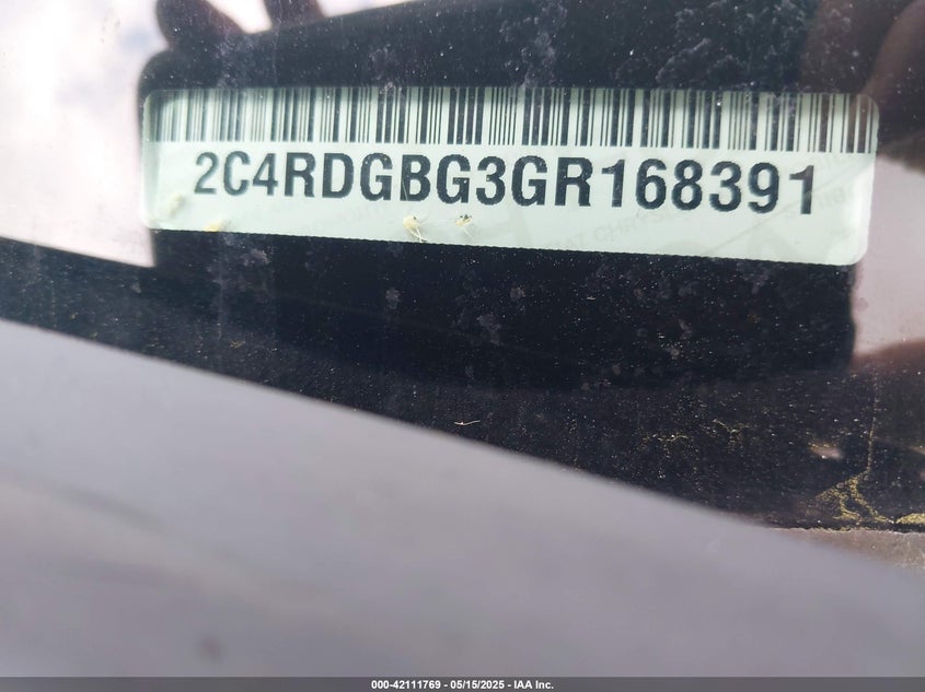 2016 DODGE GRAND CARAVAN SE - 2C4RDGBG3GR168391