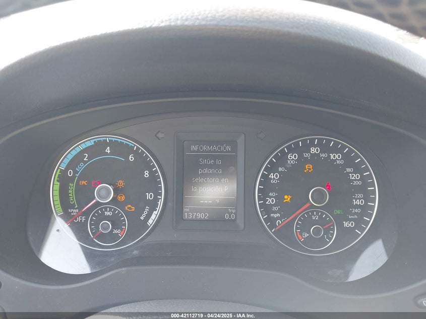 2013 VOLKSWAGEN JETTA HYBRID VIN: 3VW637AJ6DM300238