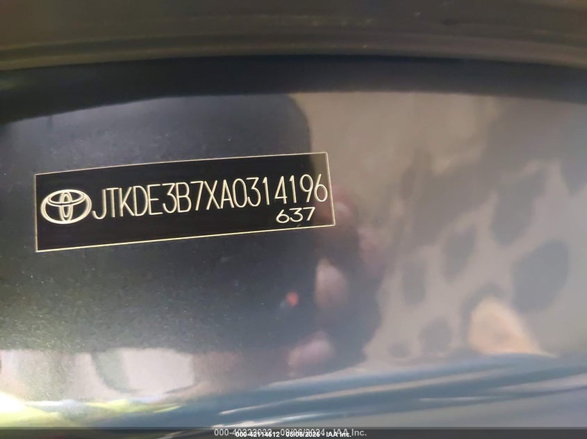 2010 SCION TC VIN: JTKDE3B7XA0314196