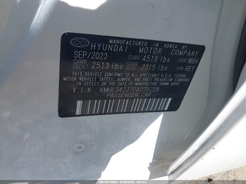 2023 HYUNDAI SONATA HYBRID SEL - KMHL34JJ7PA078228