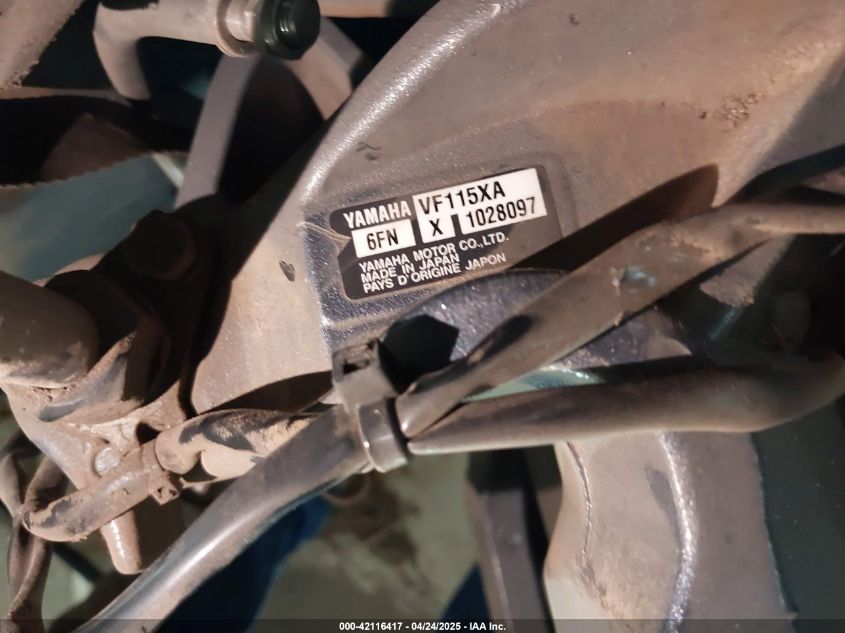 2022 Yamaha Motor VIN: 6FNX1028097 Lot: 42116417