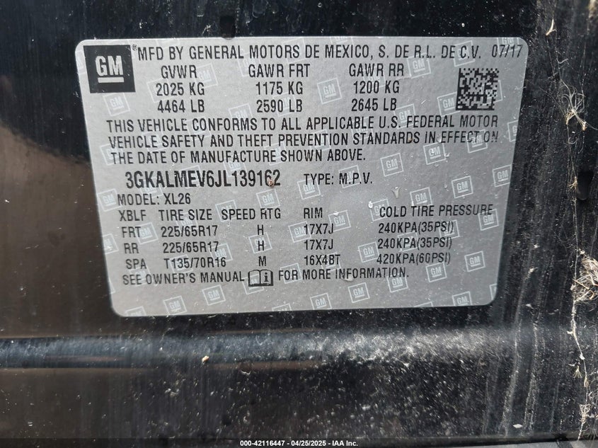 2018 GMC TERRAIN SLE - 3GKALMEV6JL139162