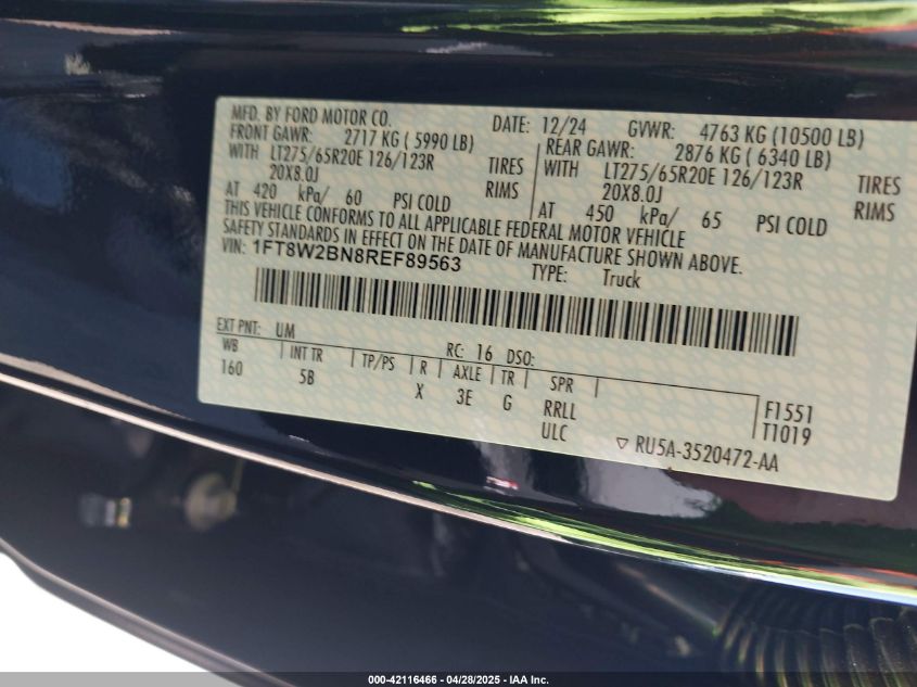 2024 Ford F-250 - 1FT8W2BN8REF89563