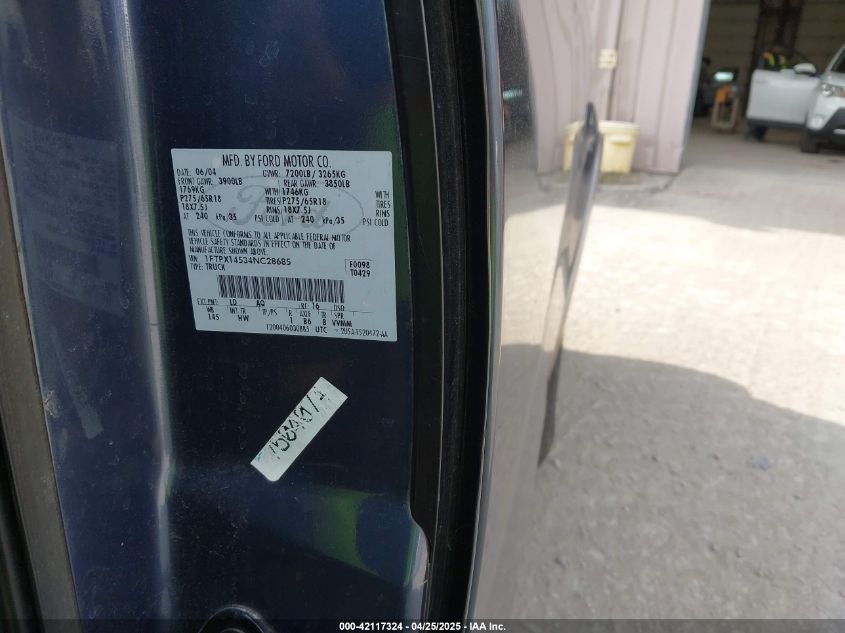 2004 Ford F150 VIN: 1FTPX14534NC28685 Lot: 42117324
