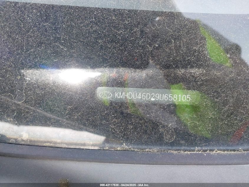 2009 Hyundai Elantra Se VIN: KMHDU46D29U658105 Lot: 42117538
