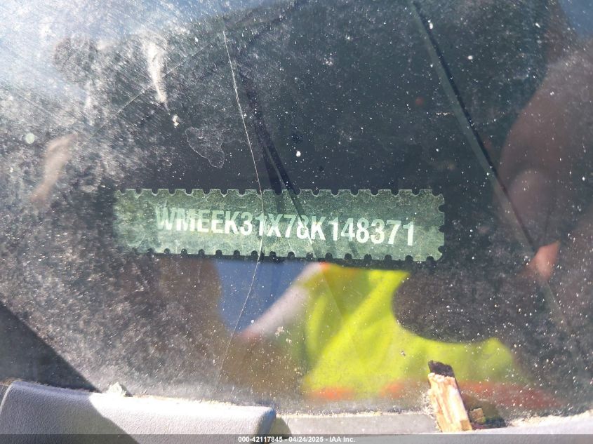 2008 Smart Fortwo Passion VIN: WMEEK31X78K148371 Lot: 42117845