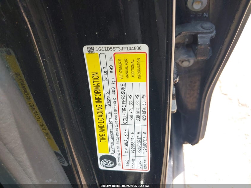 2018 CHEVROLET MALIBU LT - 1G1ZD5ST3JF104506