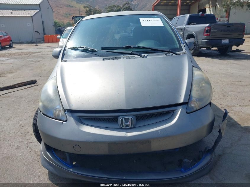 2007 Honda Fit Sport VIN: JHMGD38657S033019 Lot: 42118658