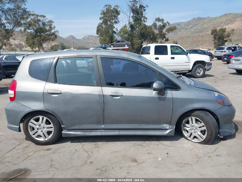 2007 Honda Fit Sport VIN: JHMGD38657S033019 Lot: 42118658