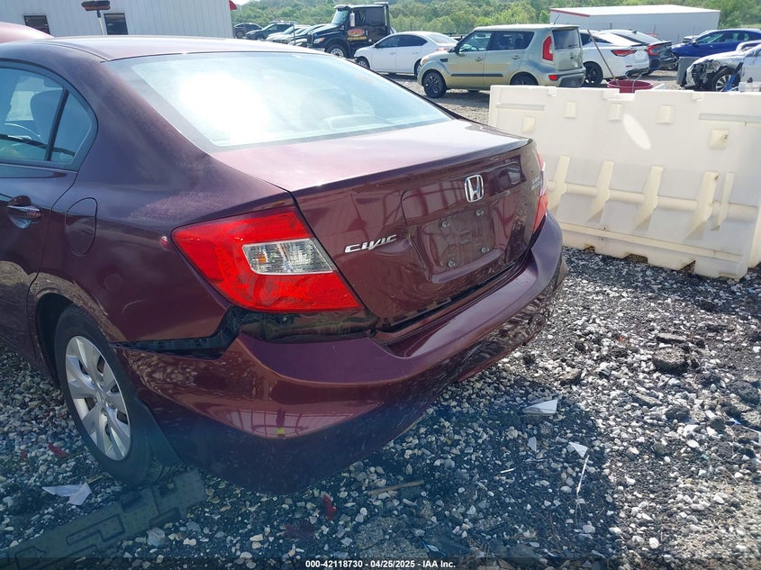 2012 HONDA CIVIC VIN: 2HGFB2F51CH537335