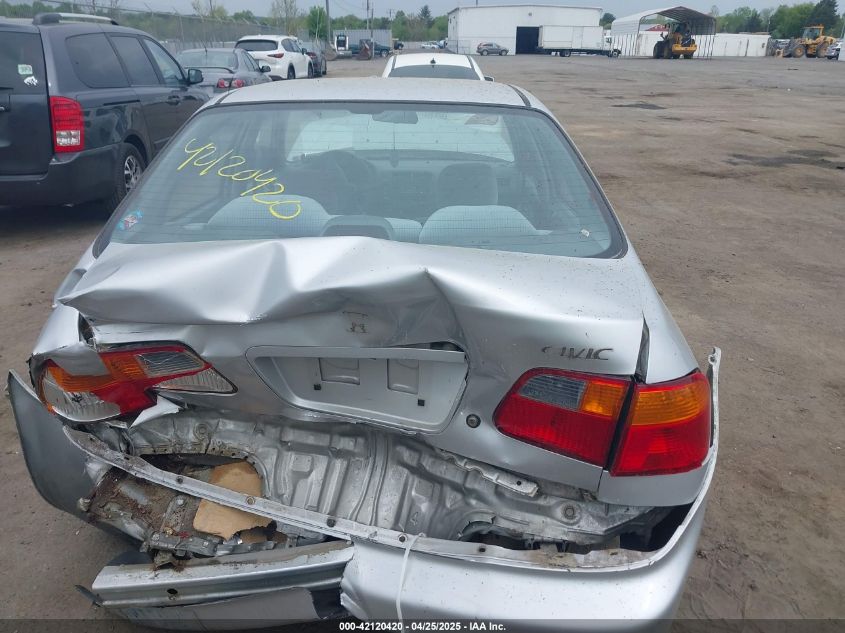 2000 Honda Civic Value Package VIN: 2HGEJ6610Y8523078 Lot: 42120420