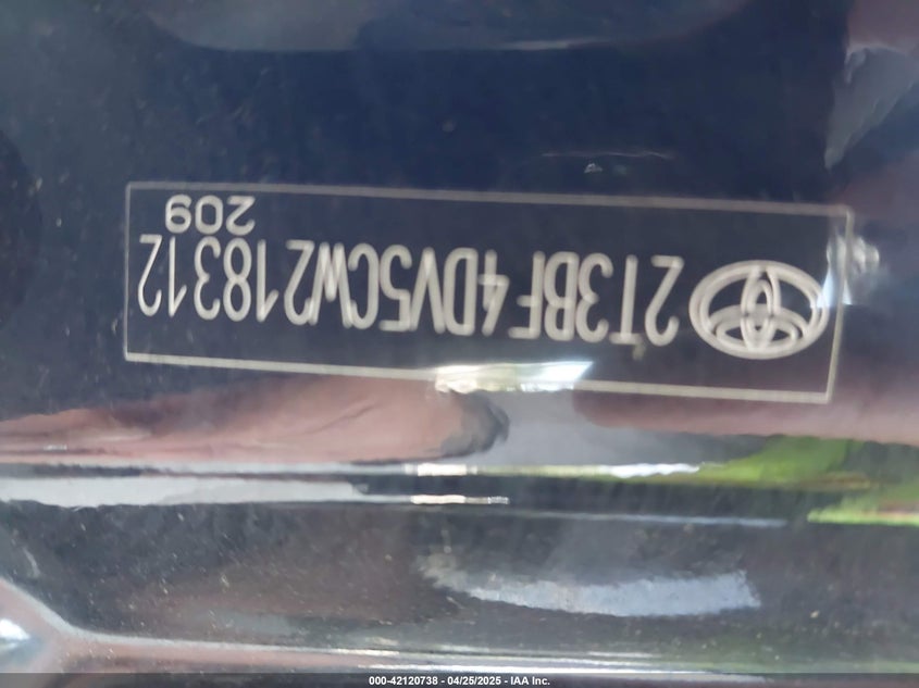 2012 TOYOTA RAV4 VIN: 2T3BF4DV5CW218312