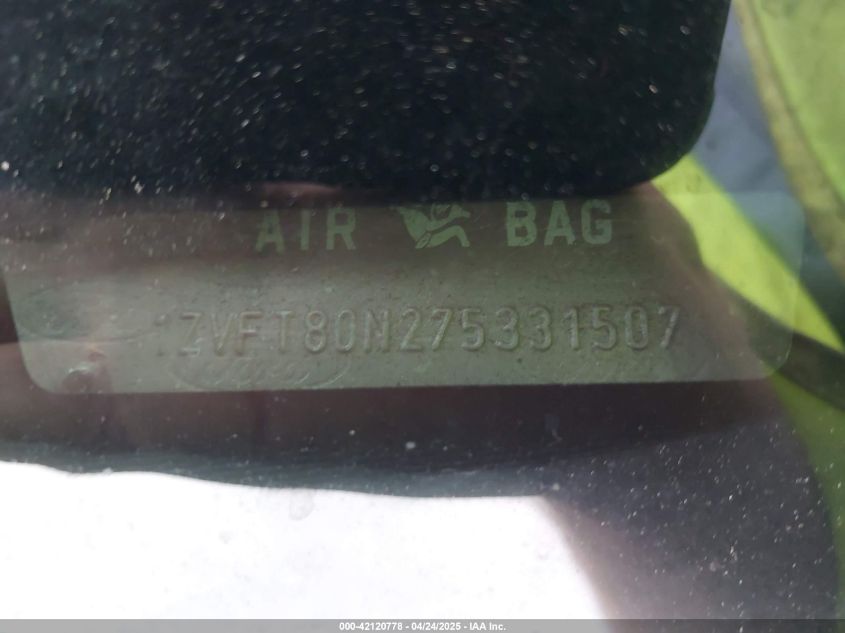 2007 Ford Mustang VIN: 1ZVFT80N275331507 Lot: 42120778