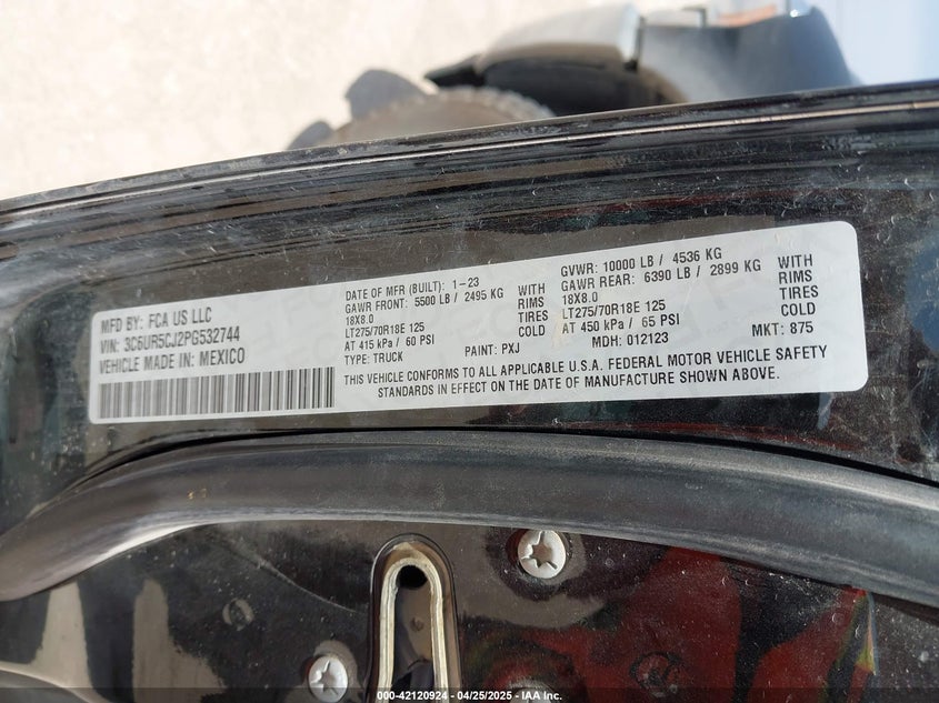 2023 RAM 2500 TRADESMAN  4X4 6'4 BOX - 3C6UR5CJ2PG532744