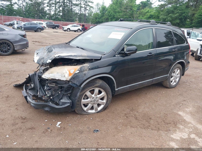 2009 Honda Cr-V Ex-L black suv gasoline JHLRE38719C004651 photo #3
