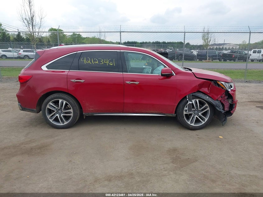 VIN 5J8YD3H9XJL004635 2018 ACURA MDX ADVANCE   ENTERTAINMENT PKGS