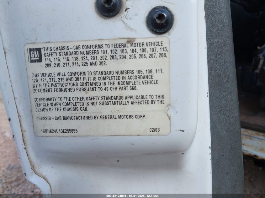 2003 Chevrolet Silverado 2500Hd Lt VIN: 1GCHK29113E328250 Lot: 42124091