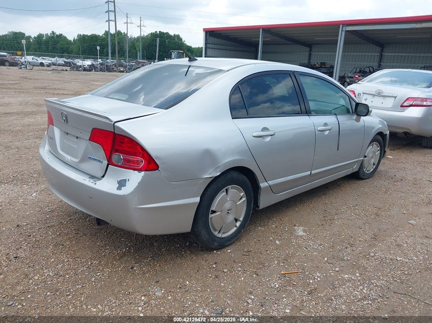 2007 HONDA CIVIC HYBRID VIN: JHMFA362X7S032498