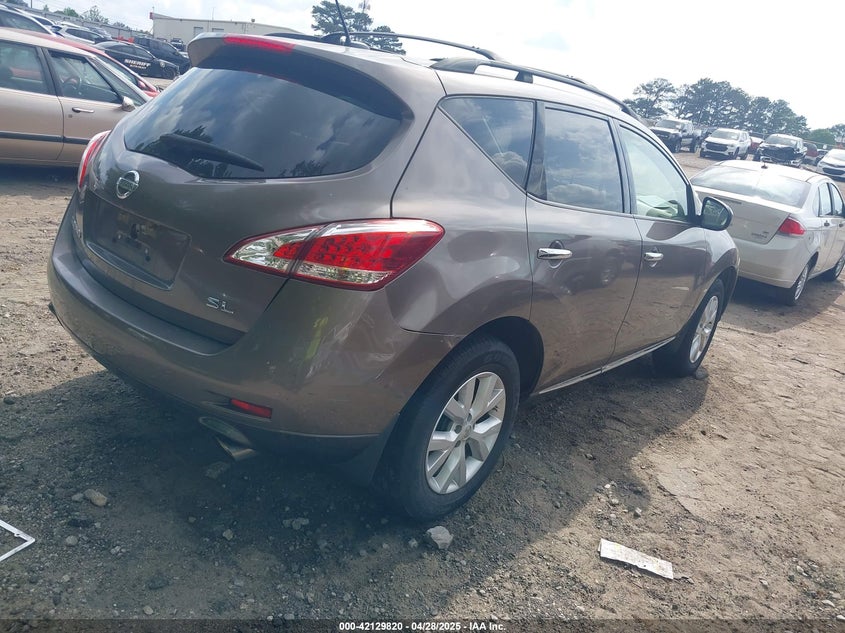 2012 Nissan Murano Sl VIN: JN8AZ1MU7CW118341 Lot: 42129820