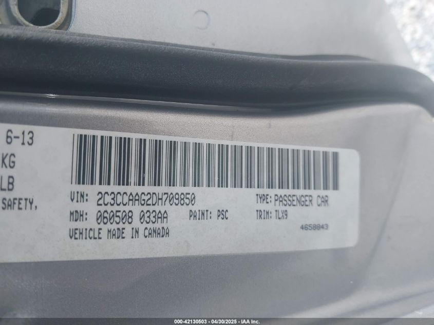 2013 Chrysler 300 Motown VIN: 2C3CCAAG2DH709850 Lot: 42130503