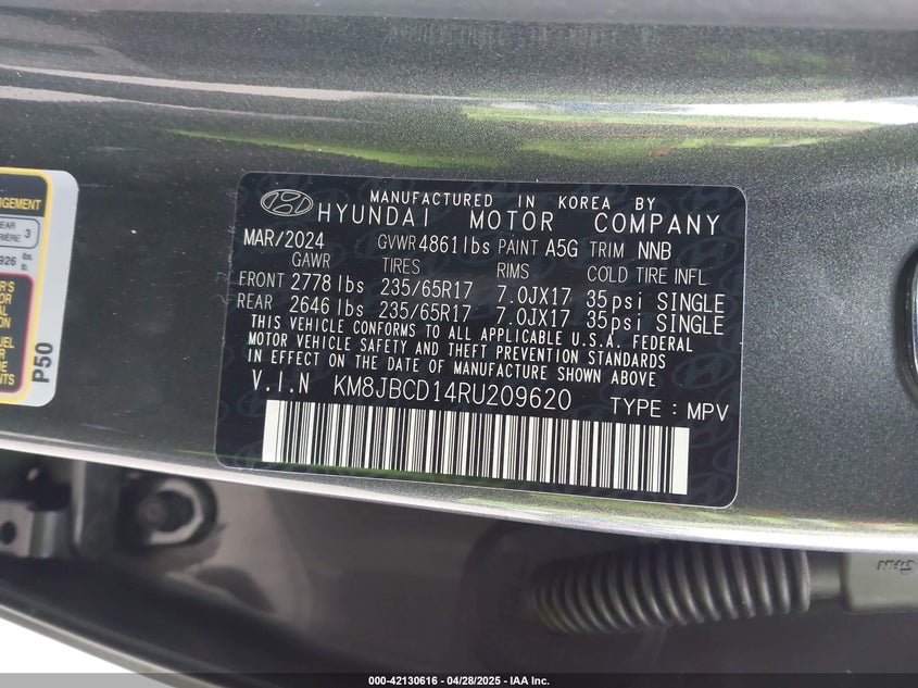 2024 HYUNDAI TUCSON HYBRID VIN: KM8JBCD14RU209620