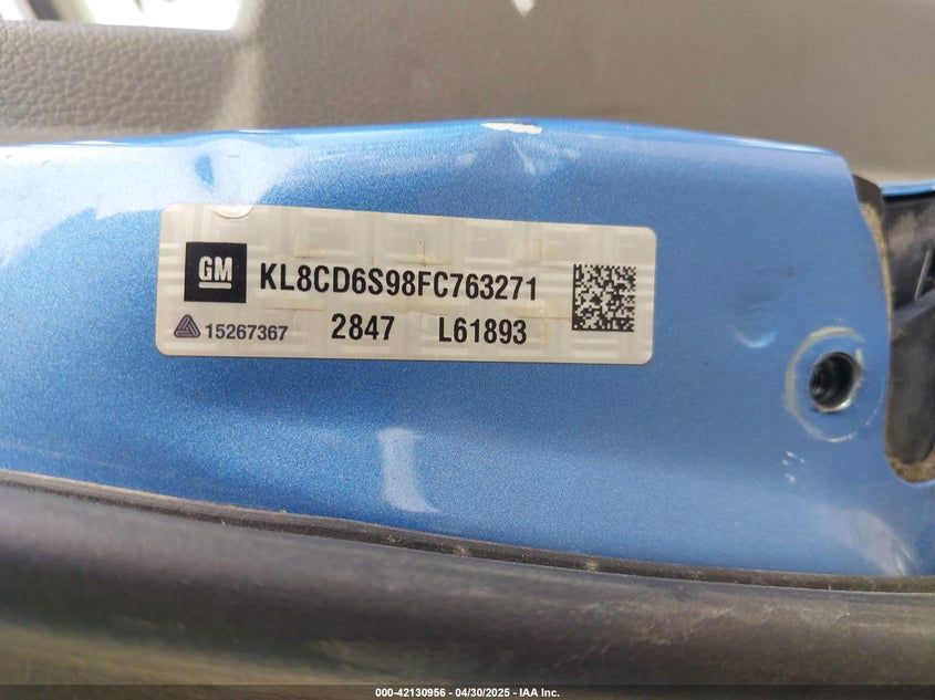 2015 CHEVROLET SPARK 1LT CVT - KL8CD6S98FC763271