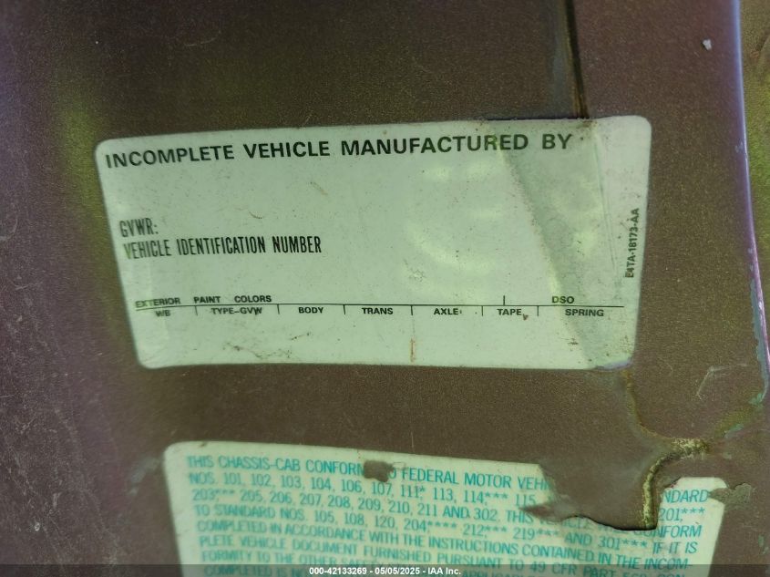 1984 Ford F350 VIN: 2FDJF3714ECA46445 Lot: 42133269