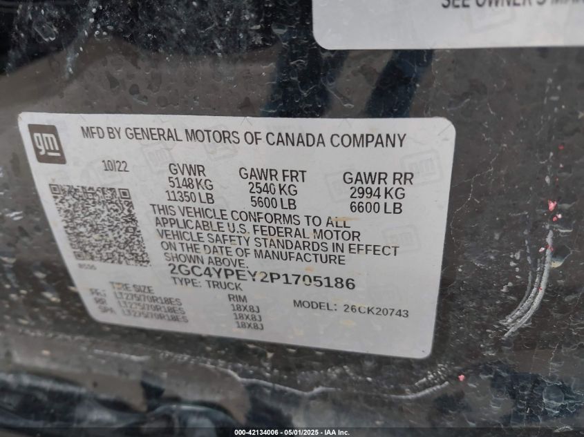 2023 Chevrolet Silverado 2500 - 2GC4YPEY2P1705186