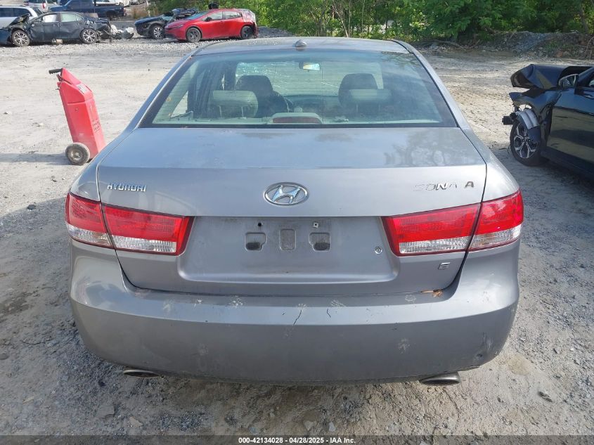 2007 Hyundai Sonata Limited/Se V6 VIN: 5NPEU46F07H260649 Lot: 42134028