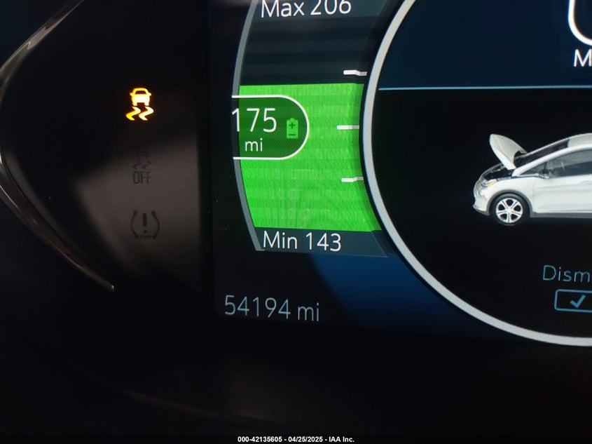 2019 CHEVROLET BOLT EV VIN: 1G1FZ6S09K4136793