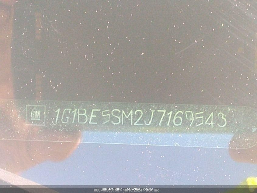 2018 Chevrolet Cruze Lt Auto VIN: 1G1BE5SM2J7169543 Lot: 42137082