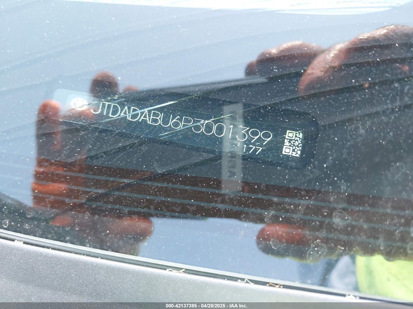 VIN JTDADABU6P3001399 2023 TOYOTA PRIUS XLE AWD-E