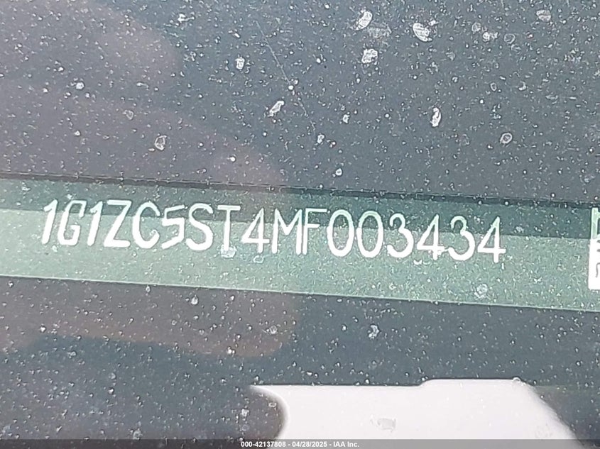 2021 CHEVROLET MALIBU FWD 1FL - 1G1ZC5ST4MF003434