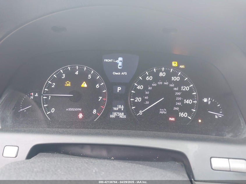 2008 LEXUS LS 460 VIN: JTHBL46F785075472
