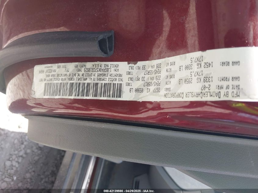 2007 Jeep Grand Cherokee Laredo VIN: 1J8GR48K57C618529 Lot: 42139566