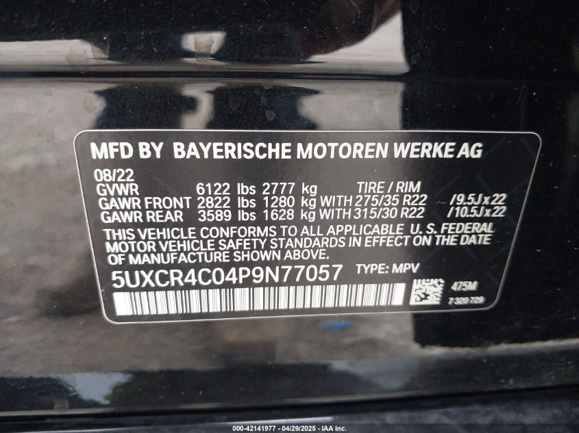 2023 BMW X5 - 5UXCR4C04P9N77057