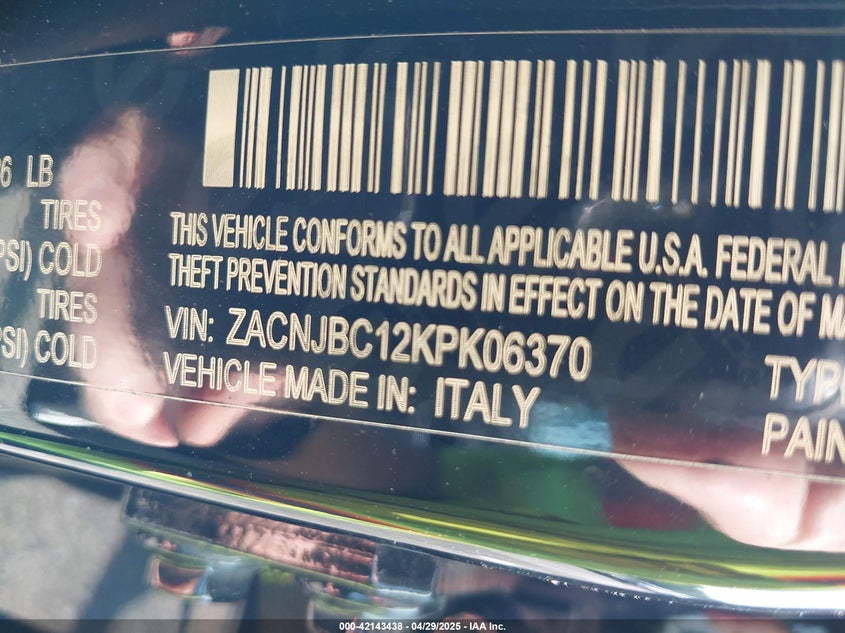 2019 JEEP RENEGADE TRAILHAWK 4X4 - ZACNJBC12KPK06370