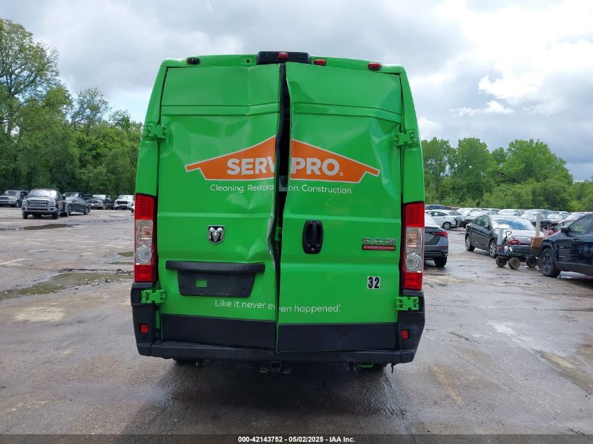 2022 Ram Promaster 3500 Cargo Van High Roof 159 Wb Ext VIN: 3C6MRVJG5NE114565 Lot: 42143752