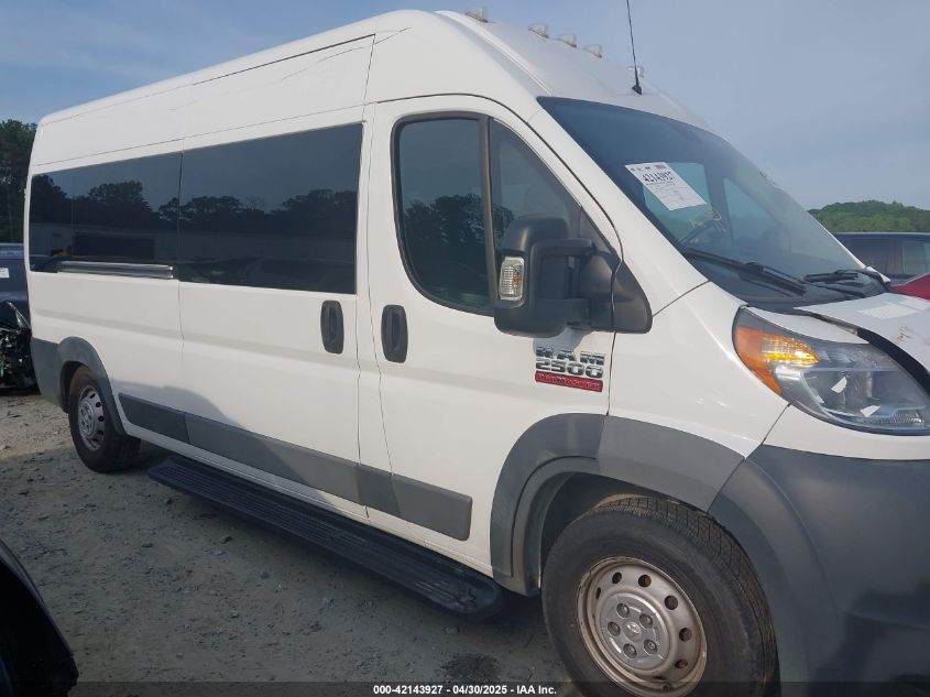 2017 Ram Promaster 2500 Window Van High Roof 159 Wb VIN: 3C6TRVPG7HE529801 Lot: 42143927