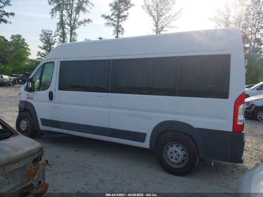 2017 Ram Promaster 2500 Window Van High Roof 159 Wb VIN: 3C6TRVPG7HE529801 Lot: 42143927