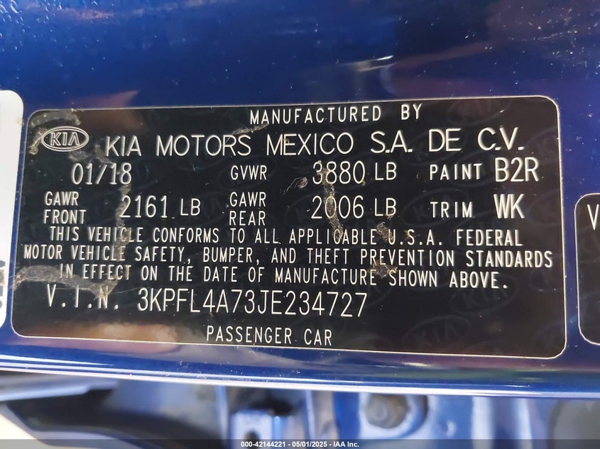 2018 KIA FORTE LX - 3KPFL4A73JE234727