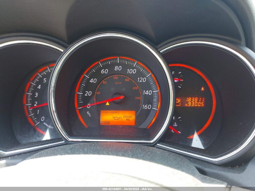 2010 Nissan Murano Sl VIN: JN8AZ1MW6AW131273 Lot: 42144801